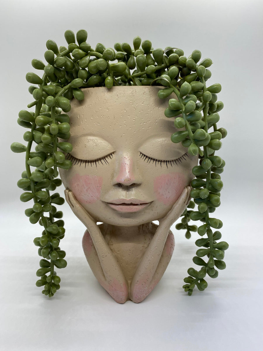 human head planter pots Dream Lady Planter – Planter Earth