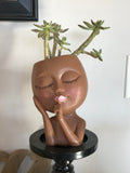 Whispering Sleeping Flower Girl Pot