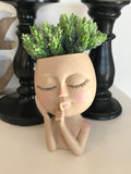 Whispering Sleeping Flower Girl Pot