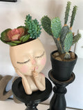 Whispering Sleeping Flower Girl Pot