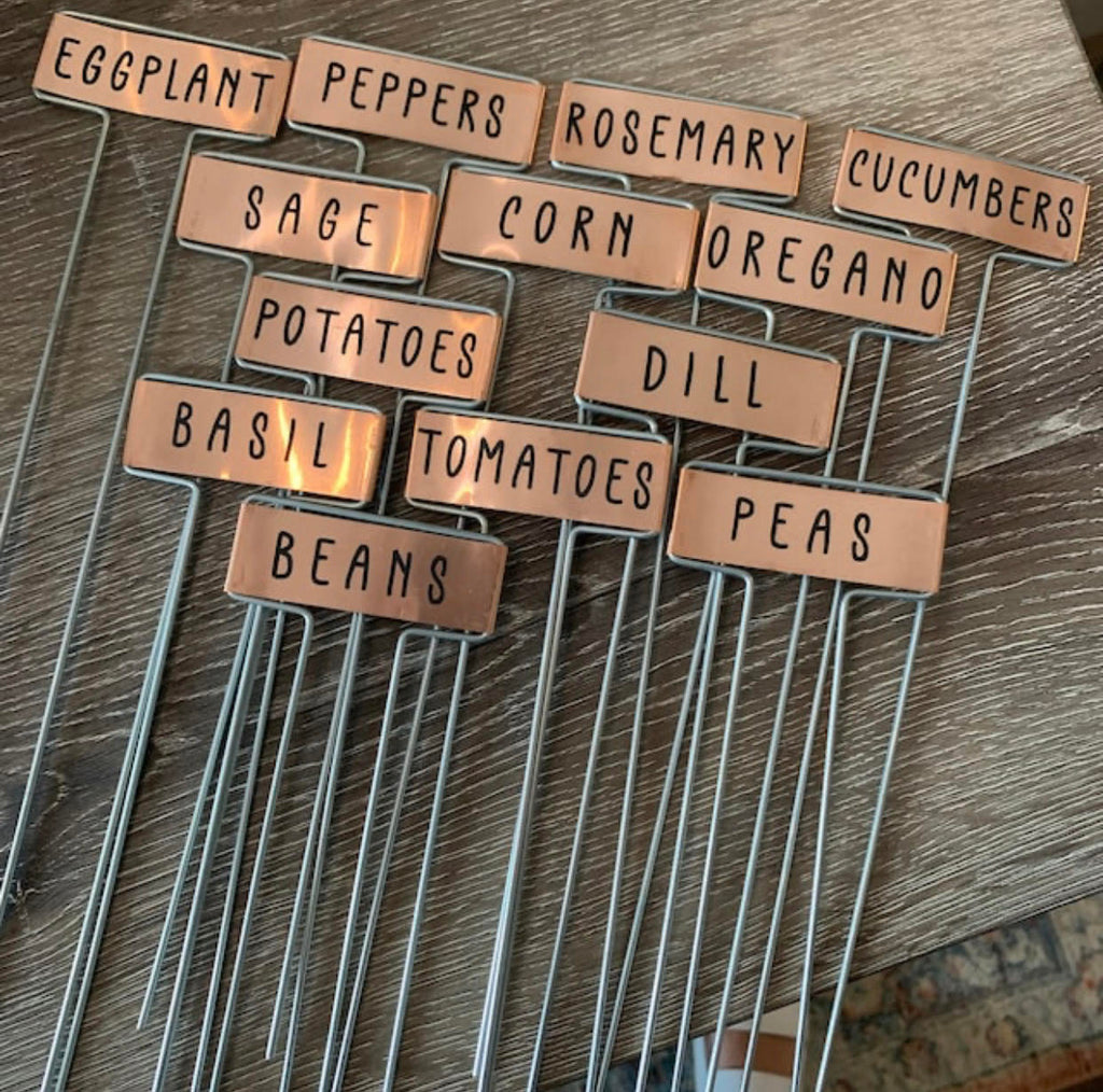 Copper Tags Metal Plant Tags And Labels F: Tall Display Plant Label, Garden