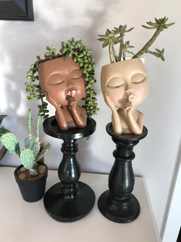 woman plant pot Whispering Sleeping Flower Girl Pot – Planter Earth
